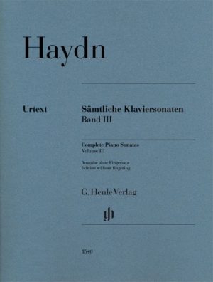 JOSEPH HAYDN: COMPLETE PIANO SONATAS VOLUME III W/O FG PB.: PIANO SOLO